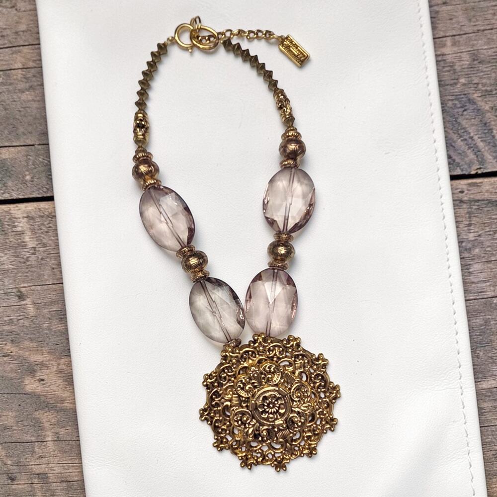 ANTHONY ALEXANDER Unique Statement  Medallion necklace